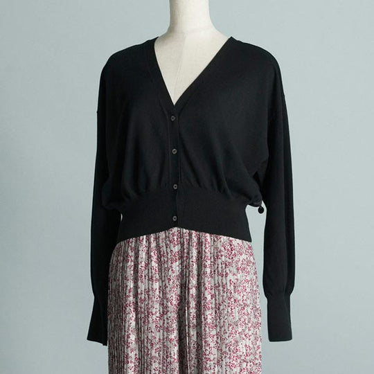 SATIN COMBI SHORT CARDIGAN