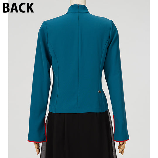 Back Zip Blouse(Straight Cuffs)  / Inspired by Cling Cling