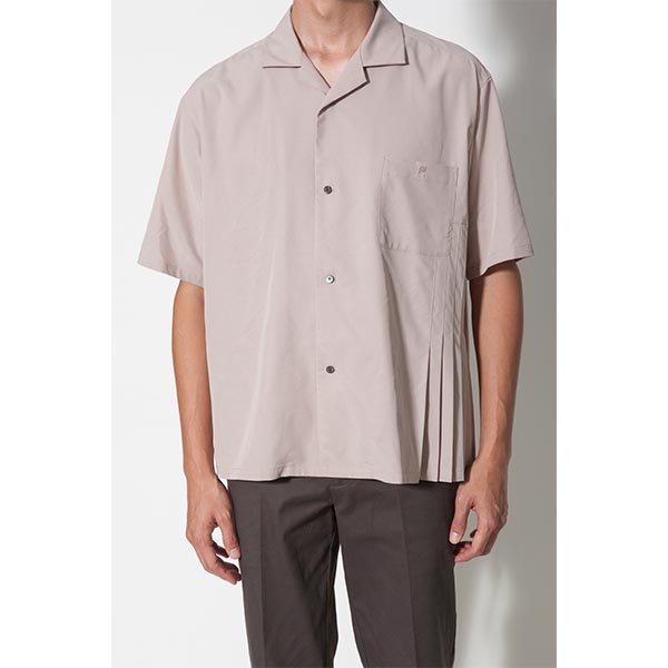POINT PLEATS OPEN COLLARED SHIRT