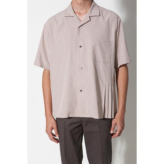 POINT PLEATS OPEN COLLARED SHIRT