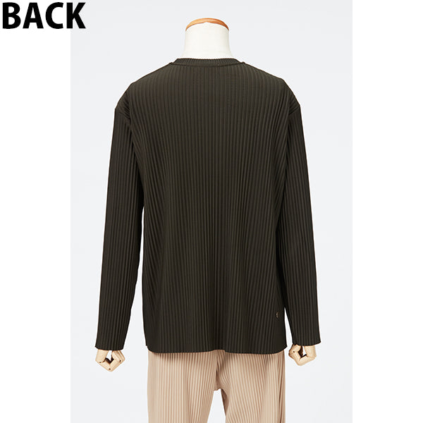 Layered Pleats Pullover / Black