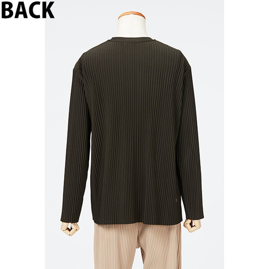 Layered Pleats Pullover / Black