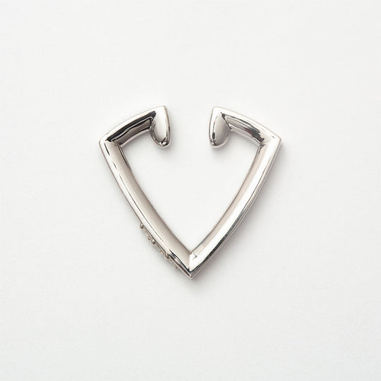 Three Dots Diamond Triangle Ear Cuff (Silver)/スリードットダイヤ トライアングルイヤーカフ(シルバー)