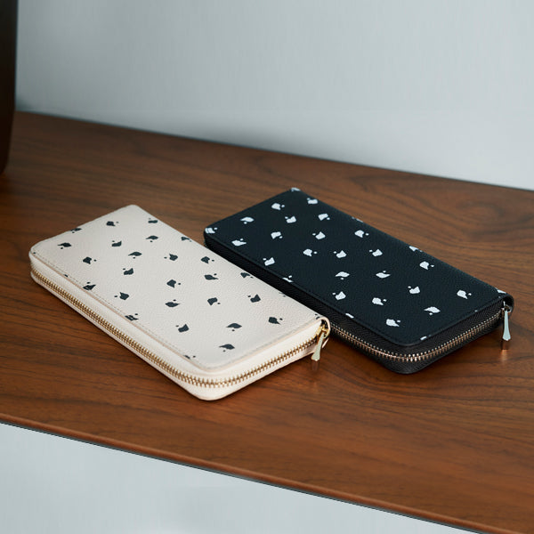 P-DOT LONG WALLET/BEIGE