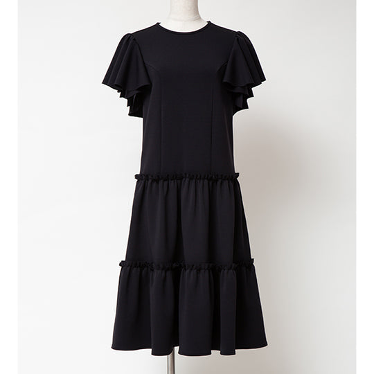 Stretch Flare Sleeve One-piece