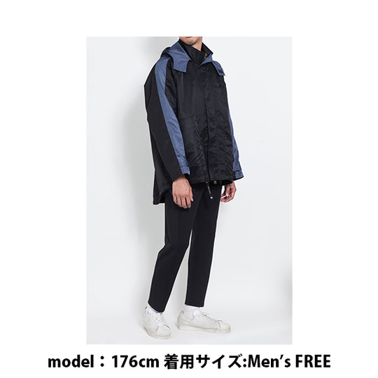 COLOR BLOCK NYLON JACKET(WATER-REPELLENT)