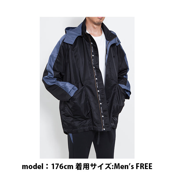 COLOR BLOCK NYLON JACKET(WATER-REPELLENT)