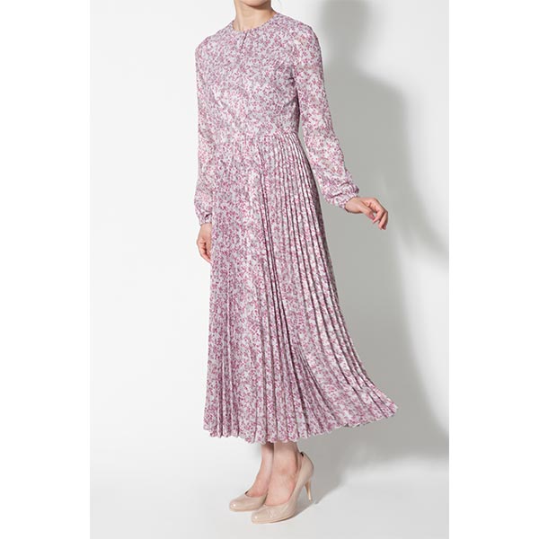 FLOWER PLEATS DRESS
