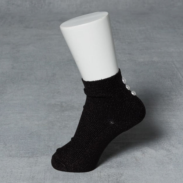 ONE POINT SOCKS-PEARL/White