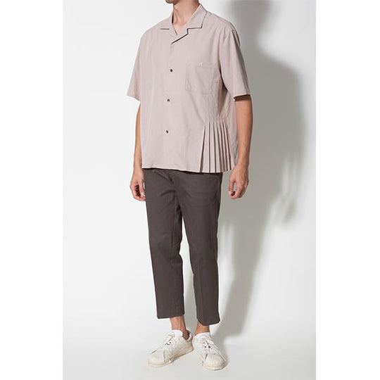 POINT PLEATS OPEN COLLARED SHIRT