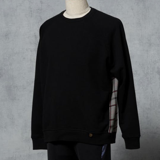 CHECK COMBINATION SWEAT PULLOVER