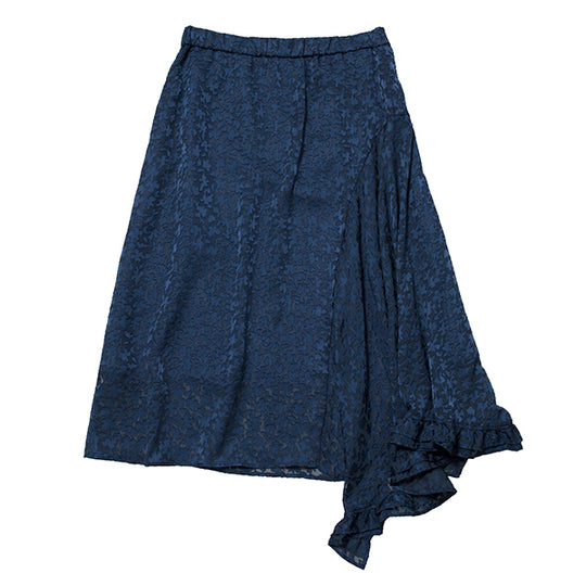 ASYMMETRY SKIRT/NAVY