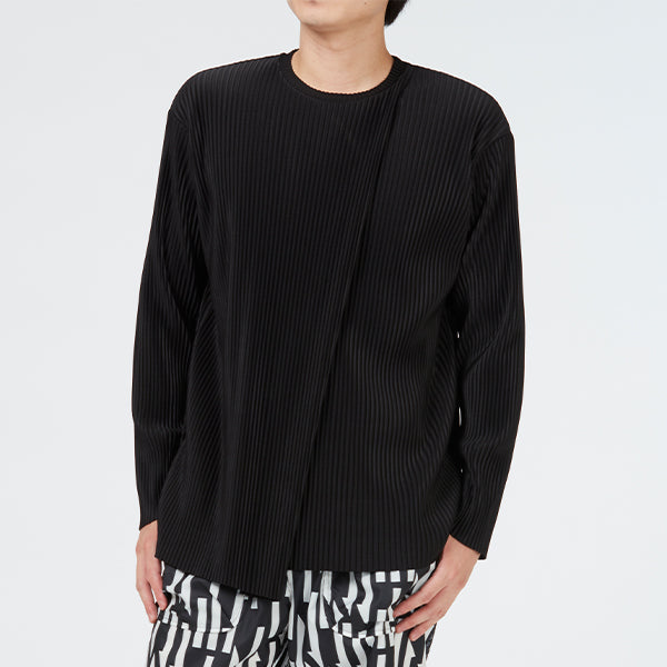 Layered Pleats Pullover / Khaki