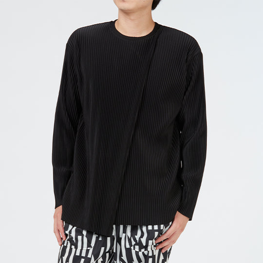 Layered Pleats Pullover / Khaki