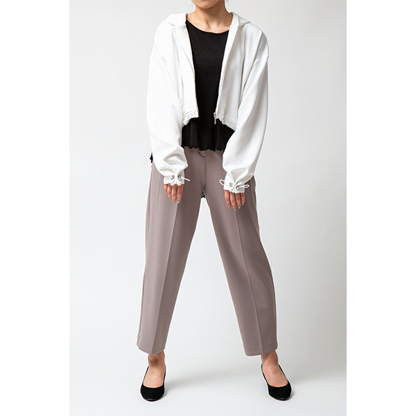 Smooth Stretch Short Hoodie/White