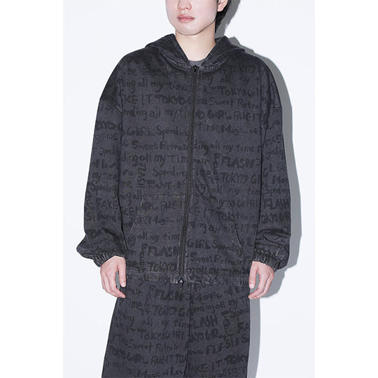 Inked Out Zip Up Hoodie