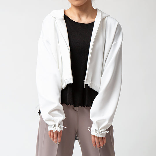 Smooth Stretch Short Hoodie/Black