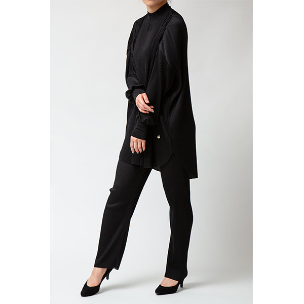 Pleats Relax Pants/Black