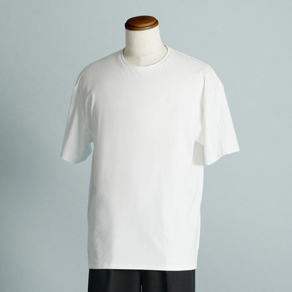 PLEATS SLEEVE TEE/BEIGE