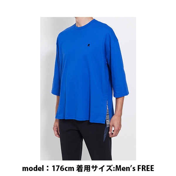 SIDE PRINT TAPE TEE/Blue