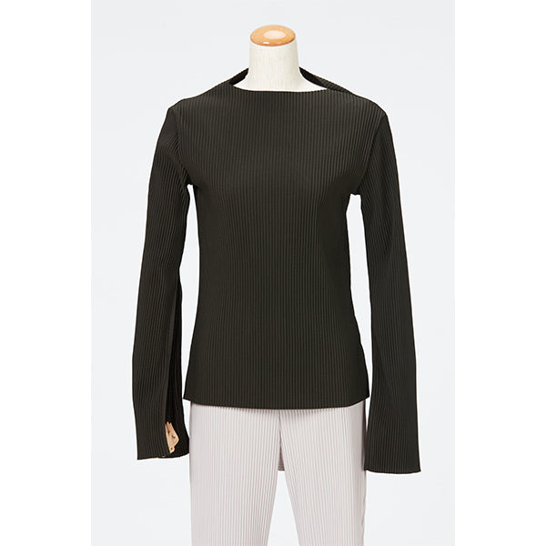 Flare Sleeve Pleats Tops / Dusty Pink