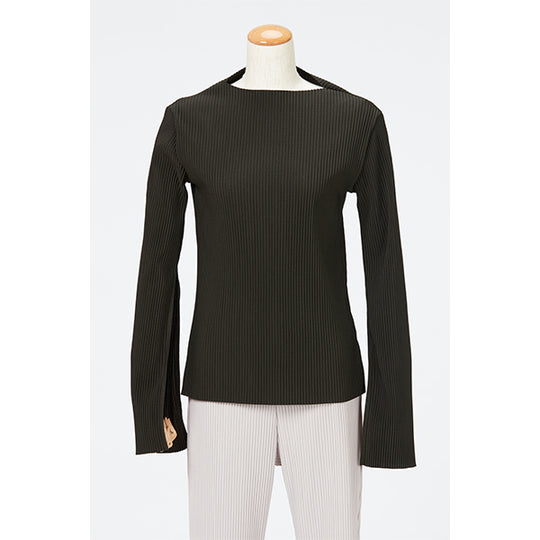 Flare Sleeve Pleats Tops / Dusty Pink