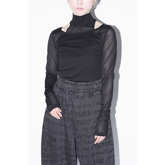 Sheer Cut Out Top /Black