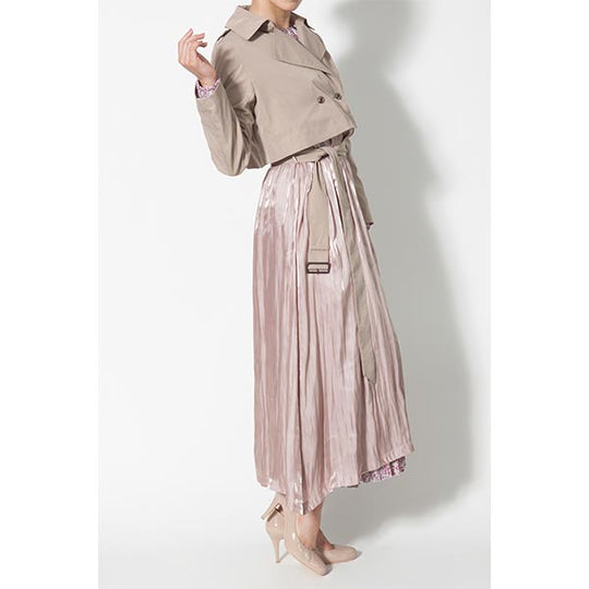 SATIN COMBI TRENCH COAT