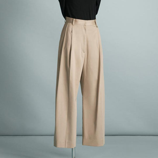 TUCK WIDE CHINO PANTS