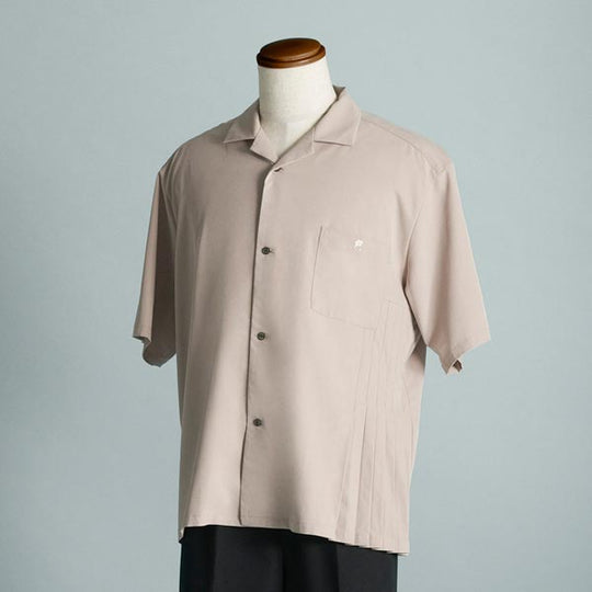 POINT PLEATS OPEN COLLARED SHIRT