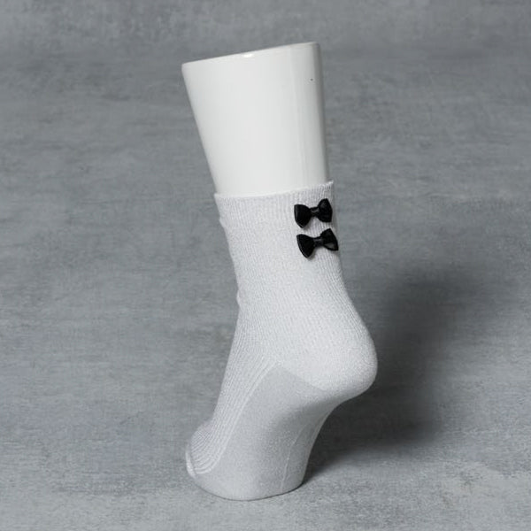 ONE POINT SOCKS-RIBBON/White