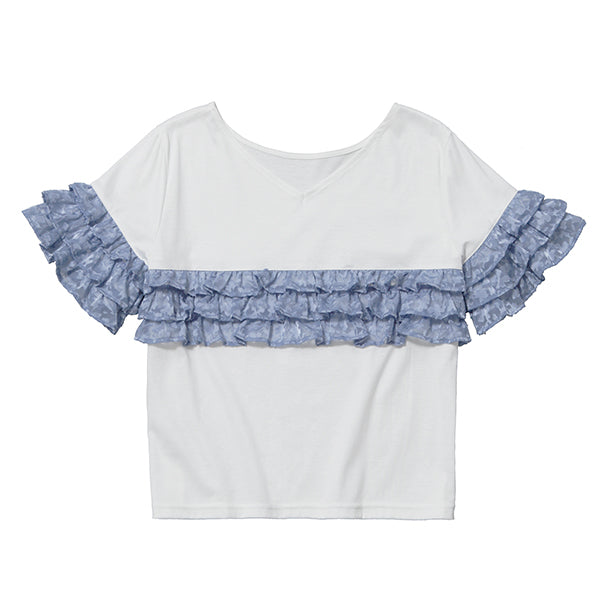 2WAY FRILL TOPS/WHITE