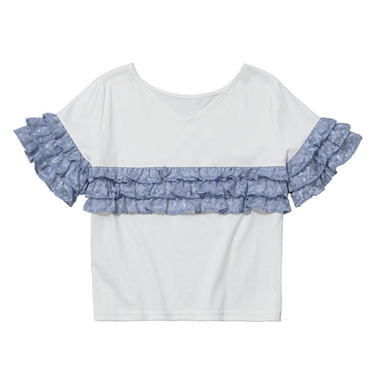 2WAY FRILL TOPS/WHITE
