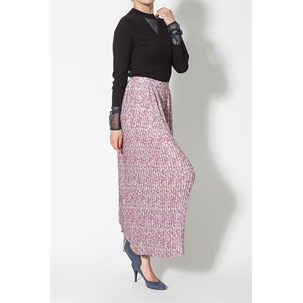 FLOWER PLEATS WIDE PANTS
