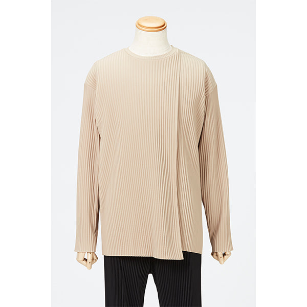 Layered Pleats Pullover / Black