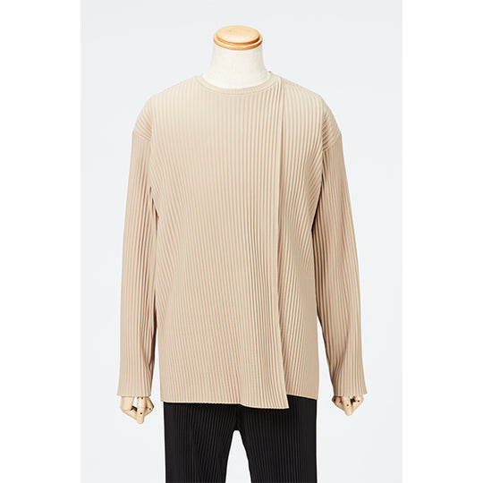 Layered Pleats Pullover / Black