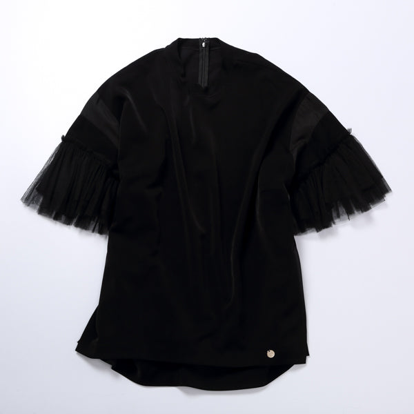 LAYERED SLEEVE BLOUSE/WHITE