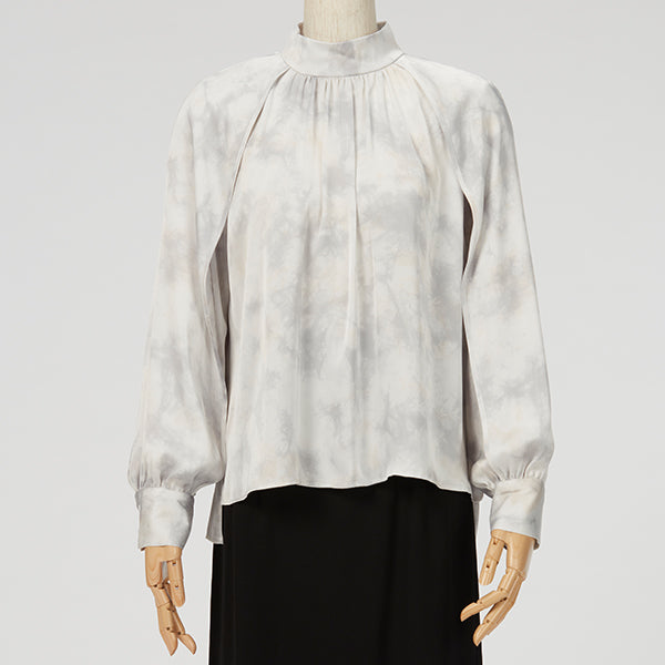 Layered Sleeve Blouse / Inspired by Flow / Gray