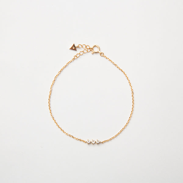 Three Dots Diamond Bracelet(Silver)/スリードットダイヤブレスレット(シルバー)