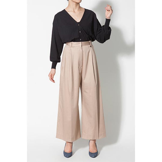 TUCK WIDE CHINO PANTS