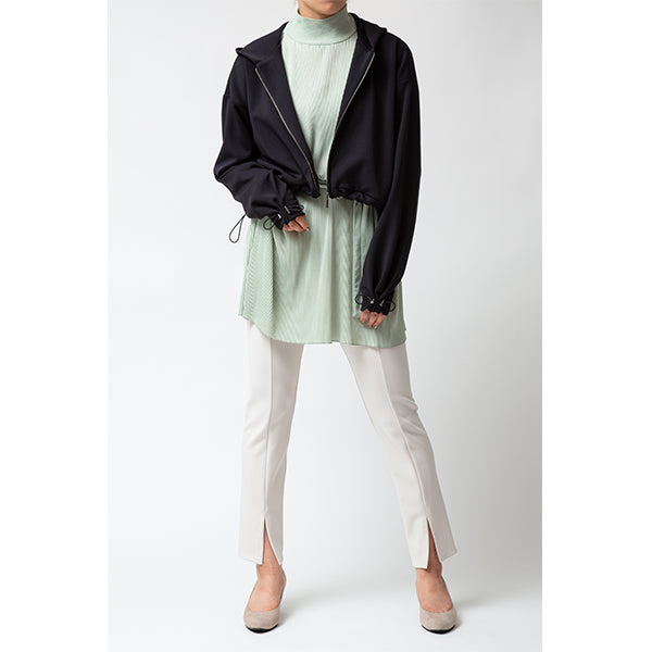 Smooth Stretch Short Hoodie/Black