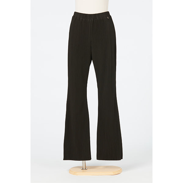 Pleats Pants (Lady's Flare) / Black
