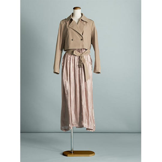SATIN COMBI TRENCH COAT