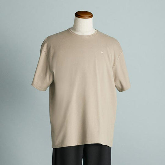 PLEATS SLEEVE TEE/BEIGE