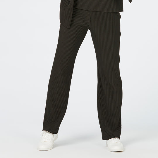 Pleats Pants (Lady's Straight) / Black