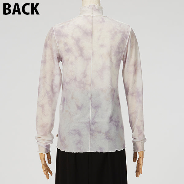 Sheer High Neck Tops / Inspired by Flow / Pink
