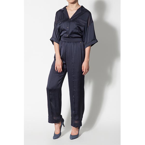 SHEER COMBI RELAX PANTS