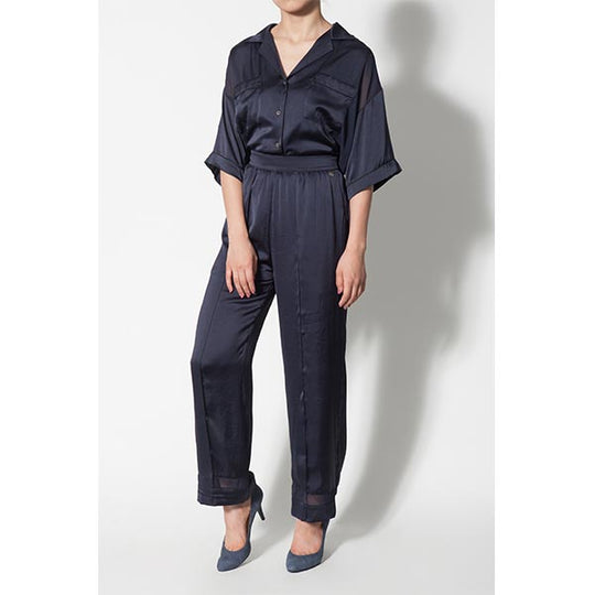 SHEER COMBI RELAX PANTS