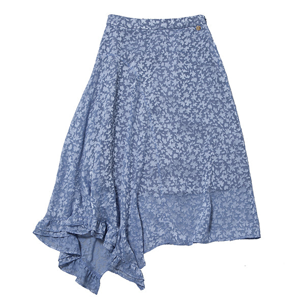 ASYMMETRY SKIRT/NAVY