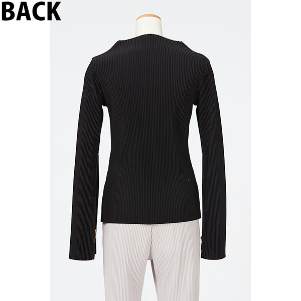 Flare Sleeve Pleats Tops / Dusty Pink